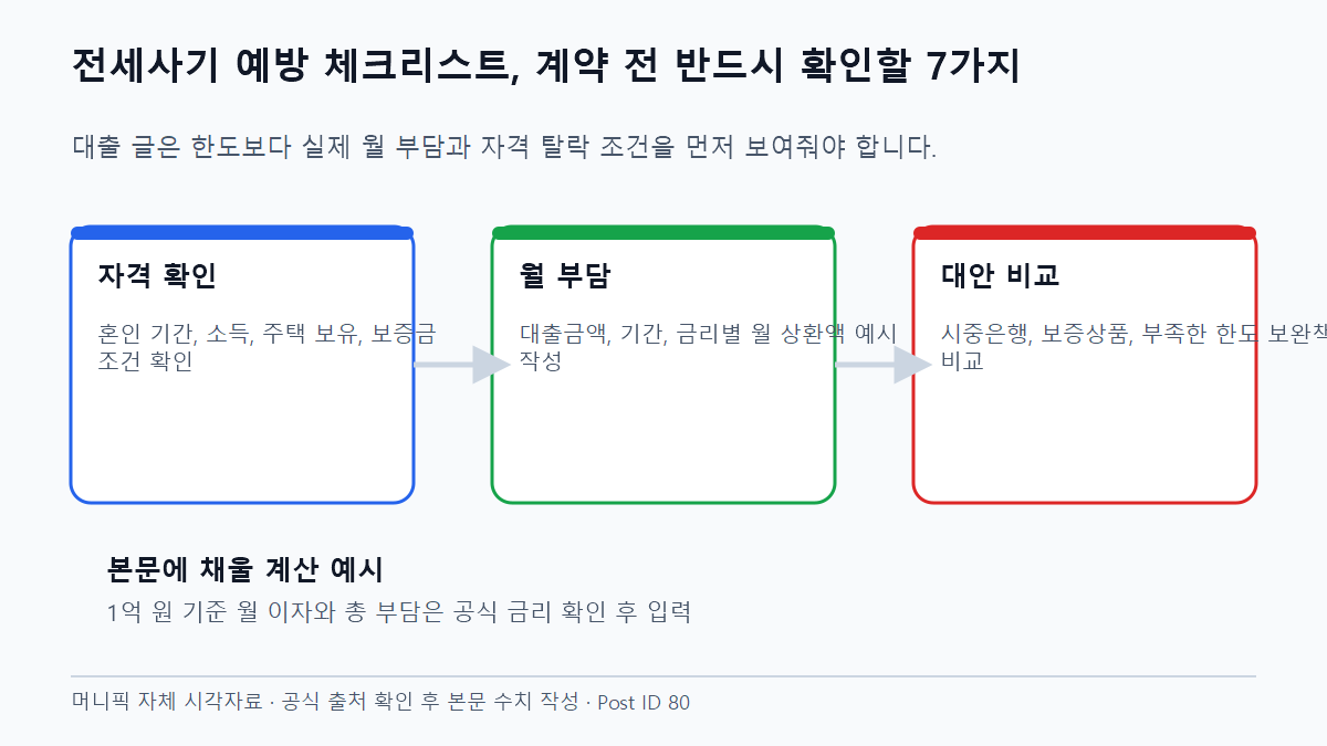 전세사기 예방 체크리스트, 계약 전 반드시 확인할 7가지 금리와 기간별 월 부담 비교